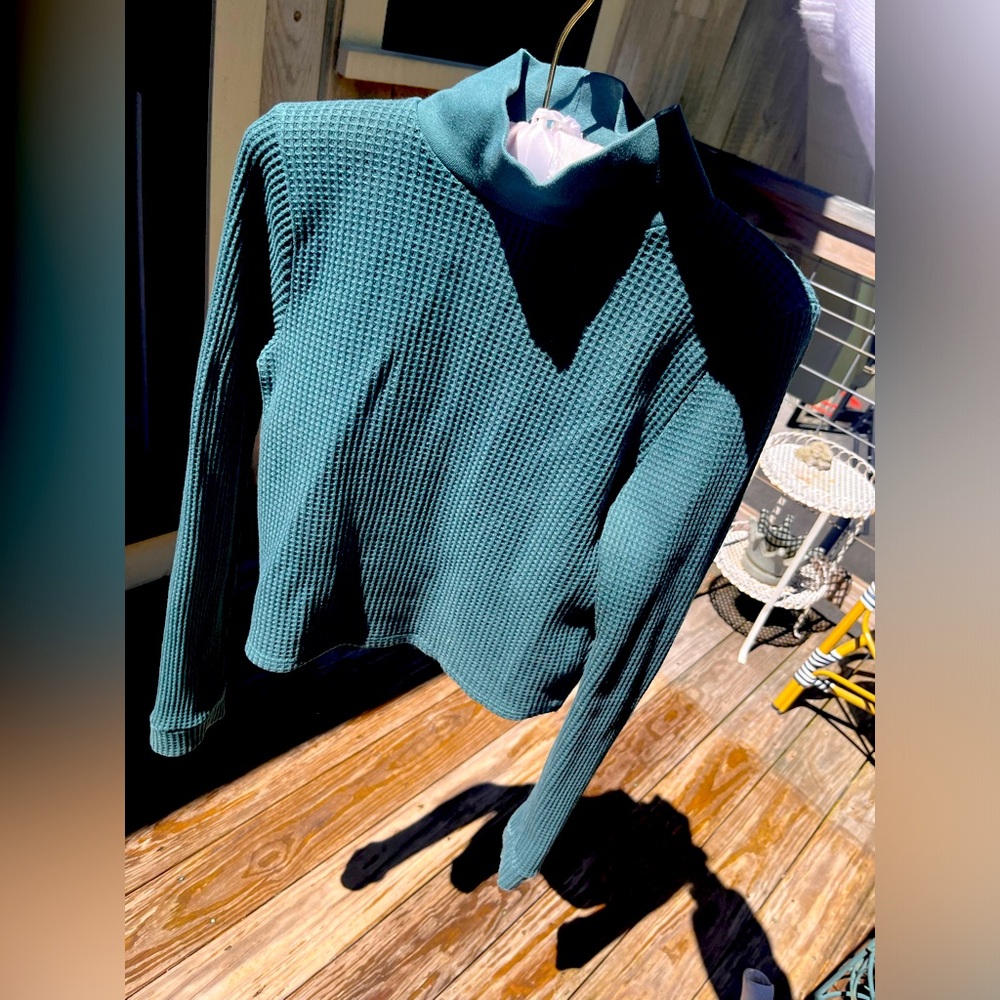 Aerie Cropped Mock Turtleneck